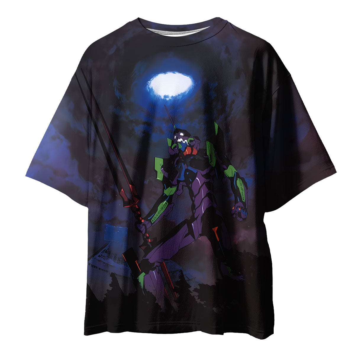 Eva-01 Wielding Long Lance Standing Anime Apparel
