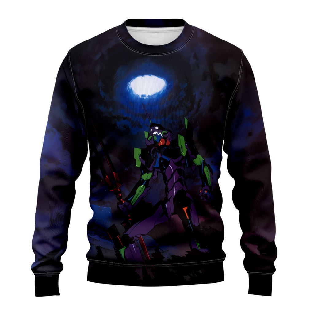 Eva-01 Wielding Long Lance Standing Anime Apparel