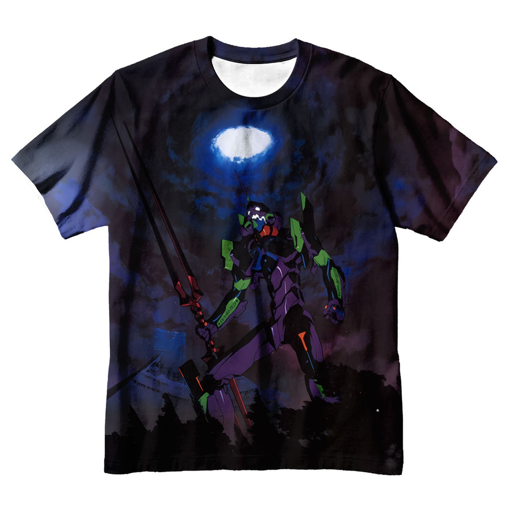 Eva-01 Wielding Long Lance Standing Anime Apparel