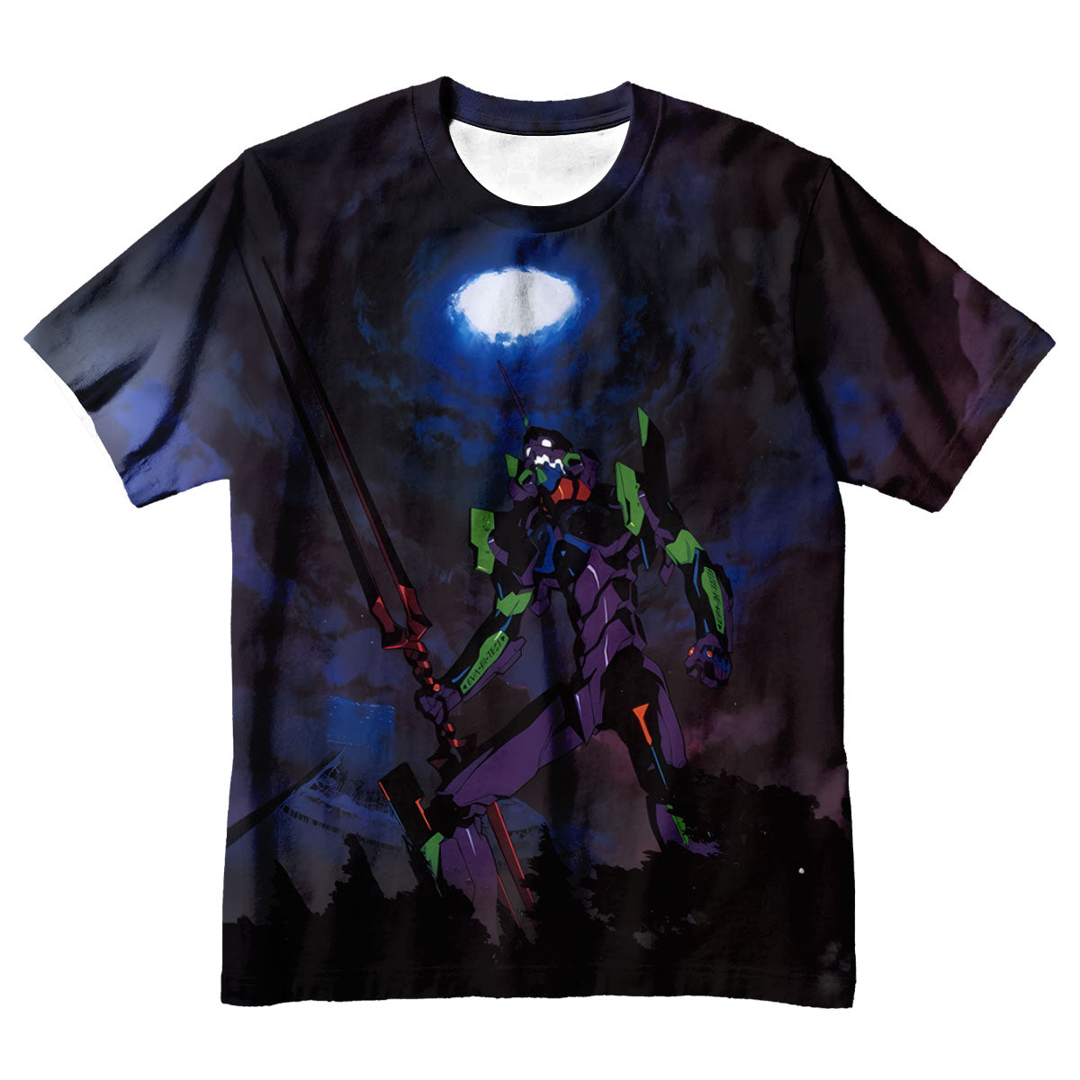 Eva-01 Wielding Long Lance Standing Anime Apparel