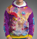 Fall Guys Character Purple Pink Hoodie