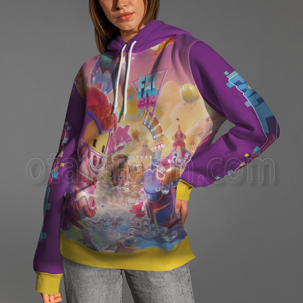 Fall Guys Character Purple Pink Hoodie