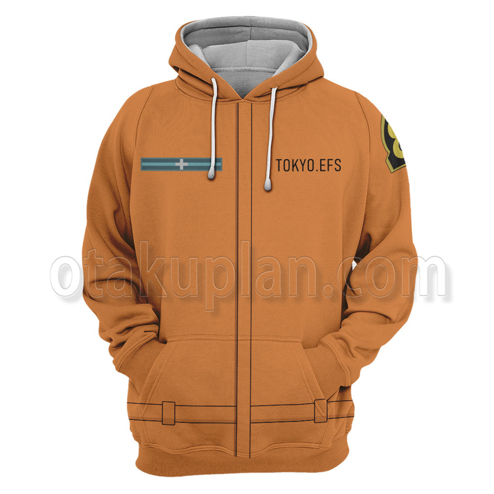 Anime Kusakabe Shinra Orange Uniform Cosplay Hoodie