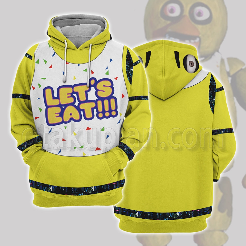 Five Nights At Freddys Chica The Chicken Robot Cosplay Hoodie