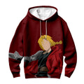 Fullmetal Alchemist Edward Elric Red Cloak Silhouette Anime Apparel