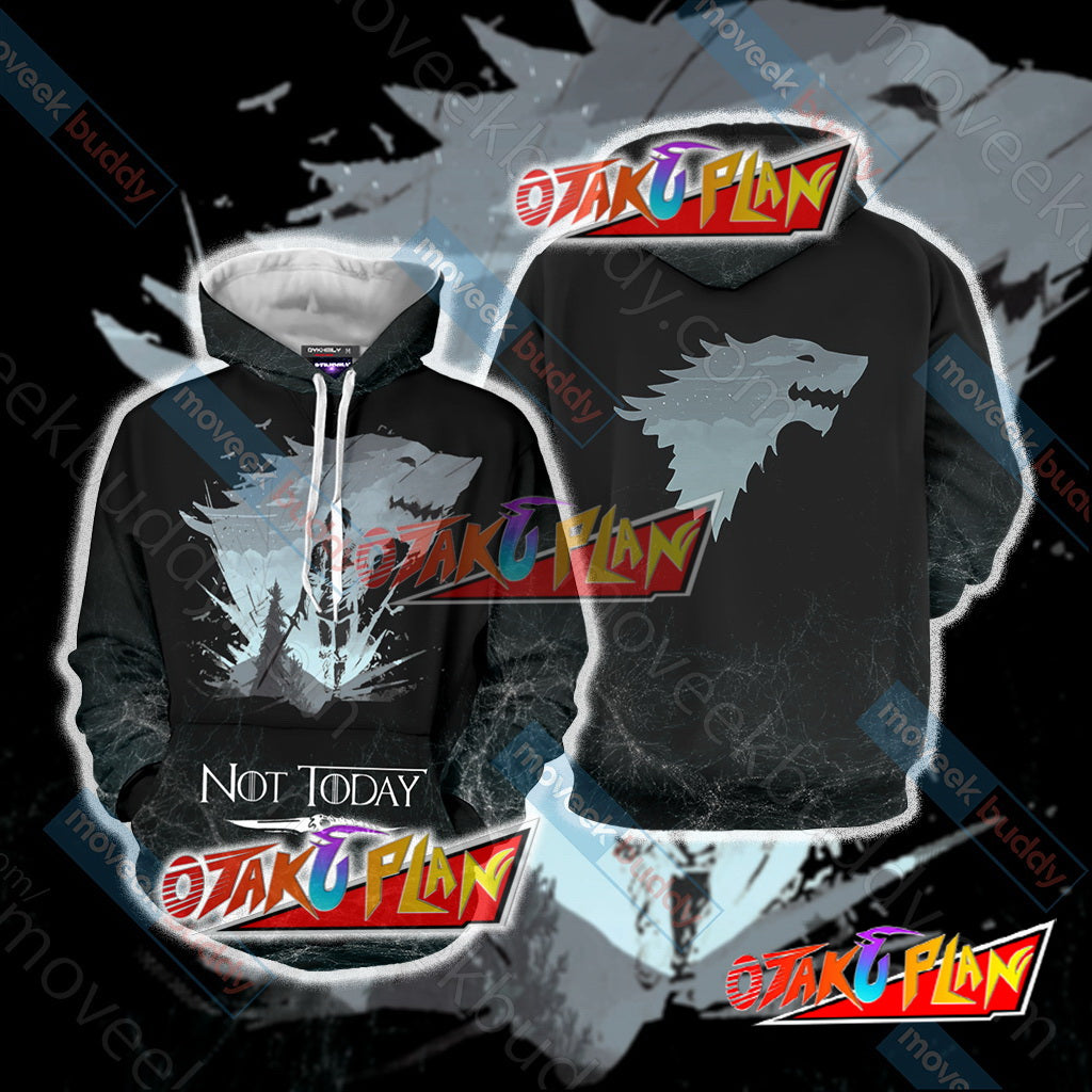 Game Of Thrones Not Today 3D Hoodie