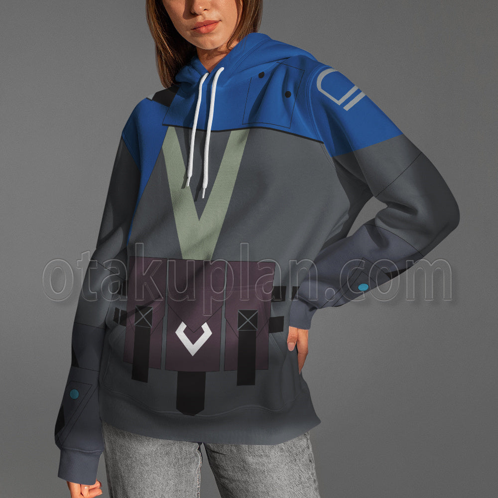 Game Valorant Sova Blue Cosplay Hoodie