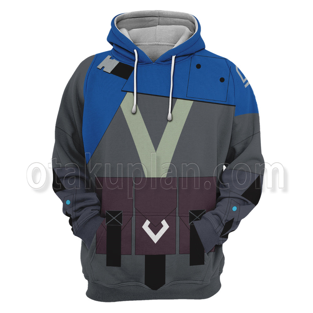 Game Valorant Sova Blue Cosplay Hoodie