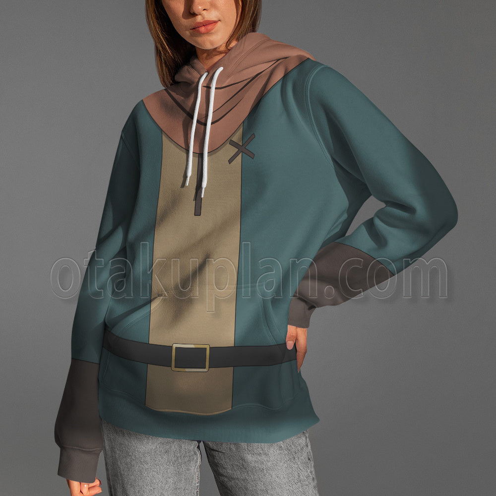 Girls In A Dungeon Hermes Deep Blue Cosplay Hoodie