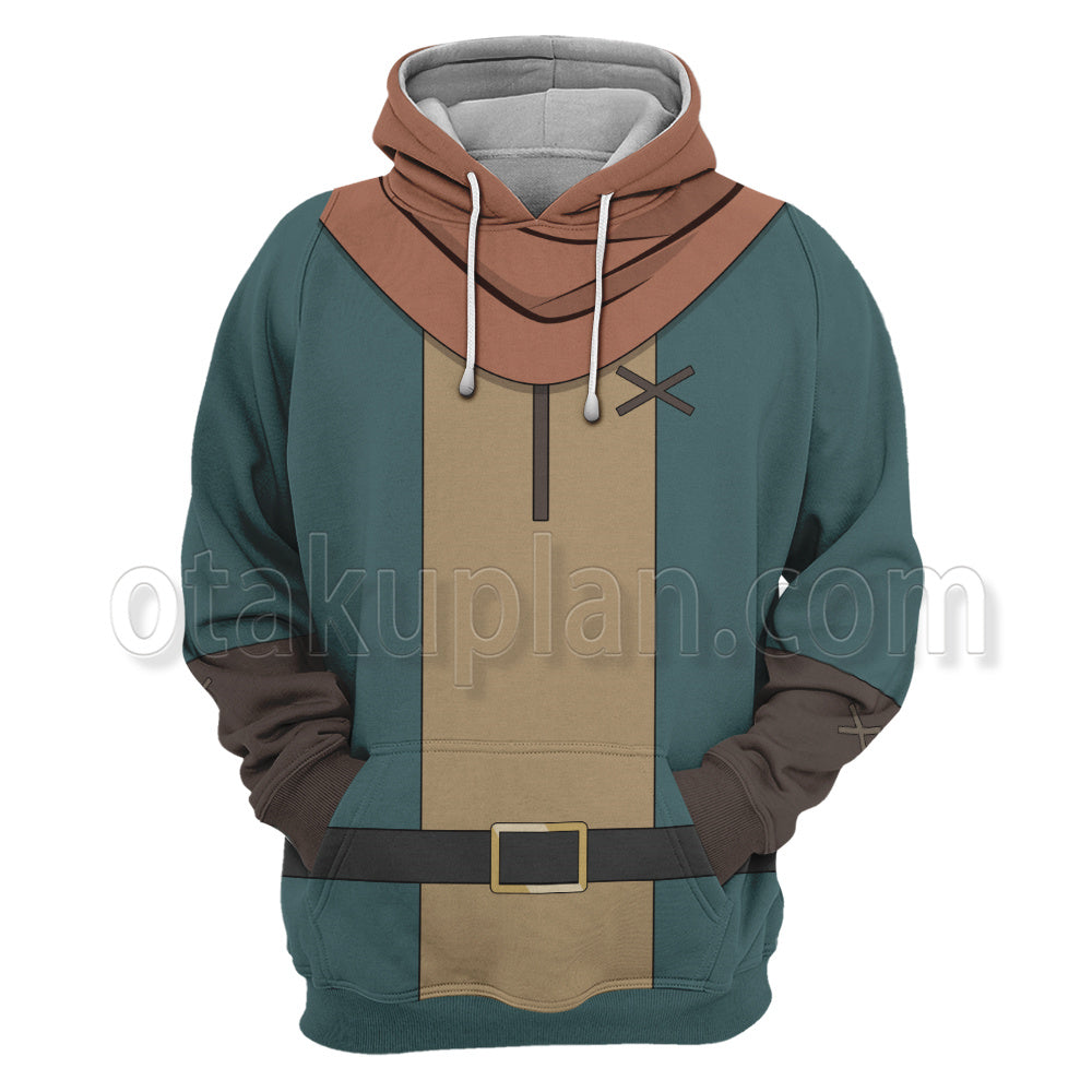 Girls In A Dungeon Hermes Deep Blue Cosplay Hoodie