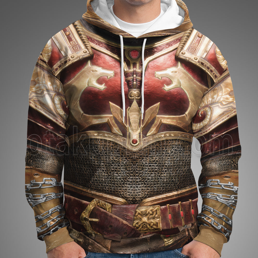 God Of War Ragnarok Kratos Ares Armor Cosplay Hoodie