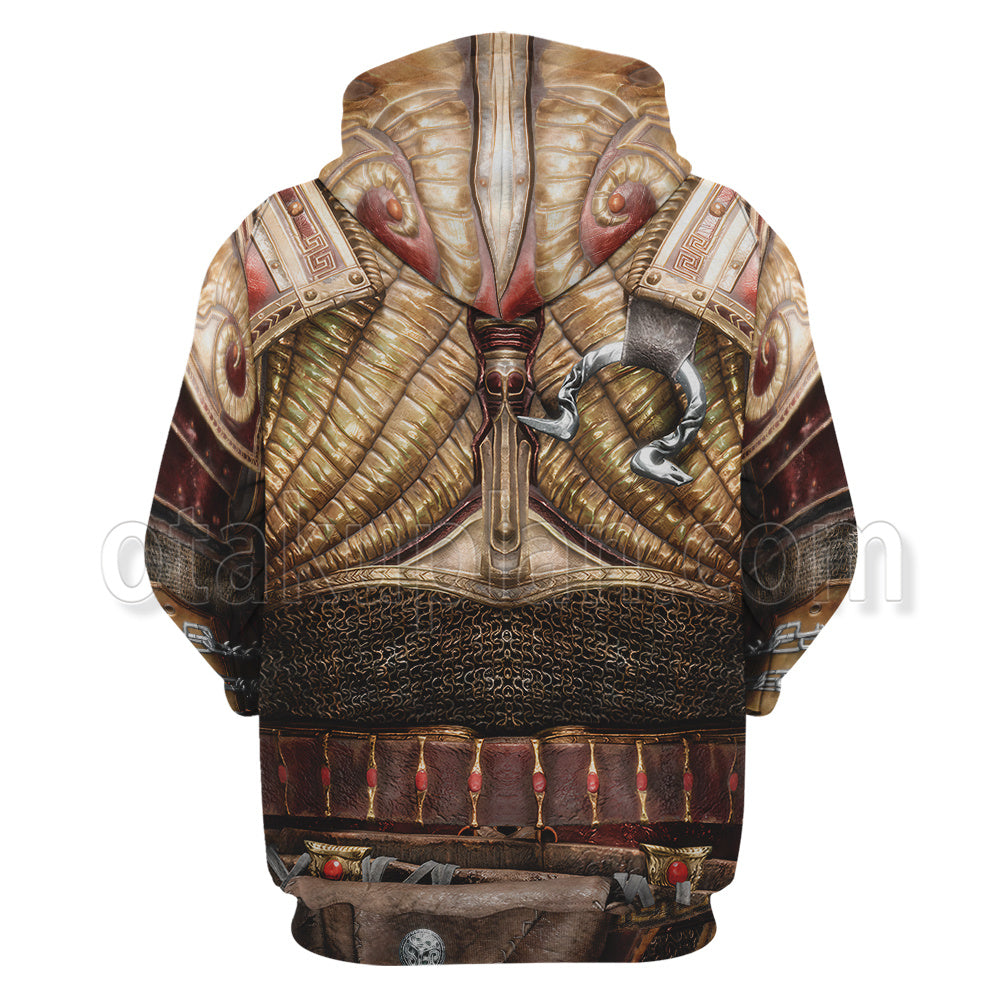 God Of War Ragnarok Kratos Ares Armor Cosplay Hoodie