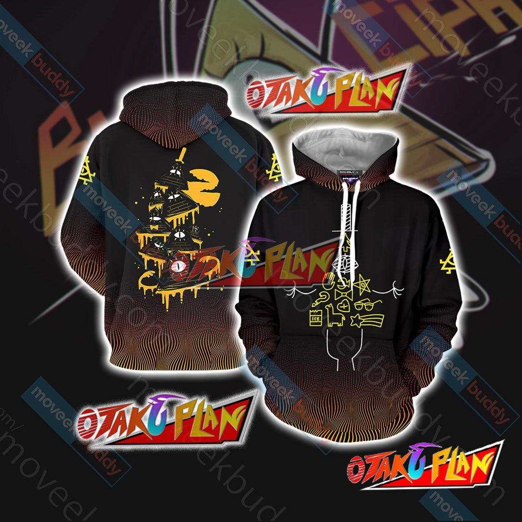 Gravity Falls - Bill Cipher Wheel New Version Unisex 3D Hoodie