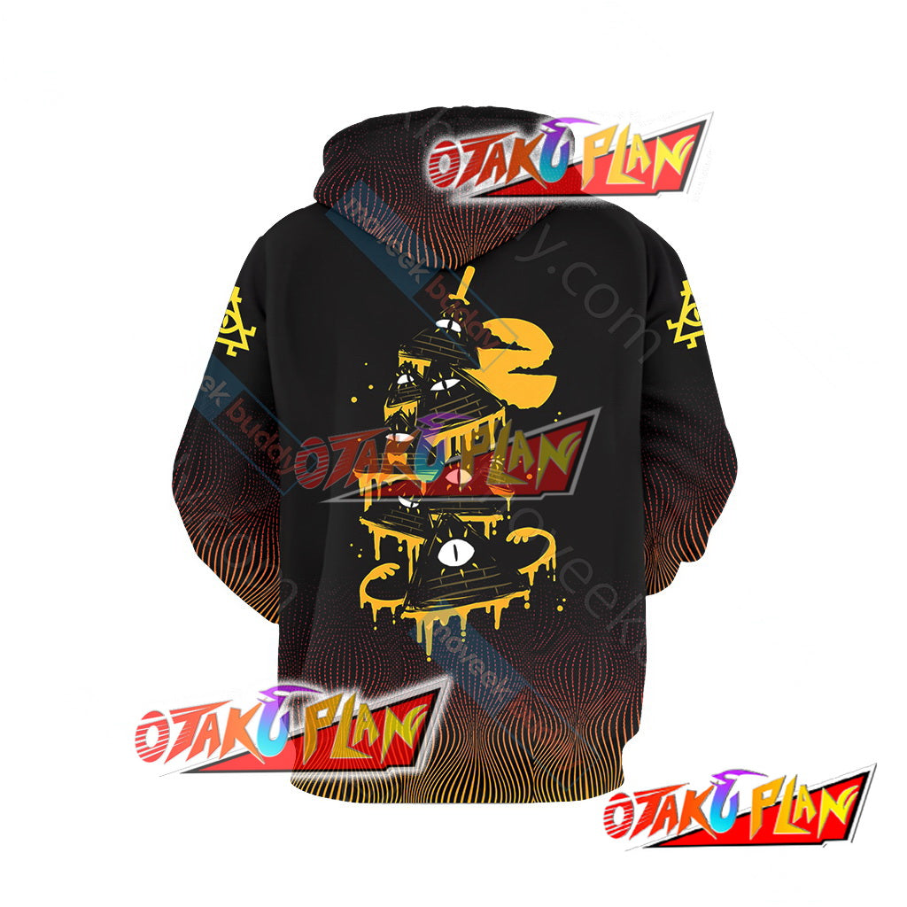 Gravity Falls - Bill Cipher Wheel New Version Unisex 3D Hoodie