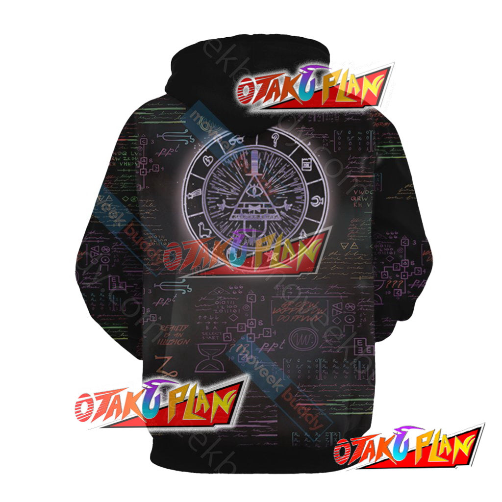 Gravity Falls Bill Cipher Wheel Unisex 3D Hoodie