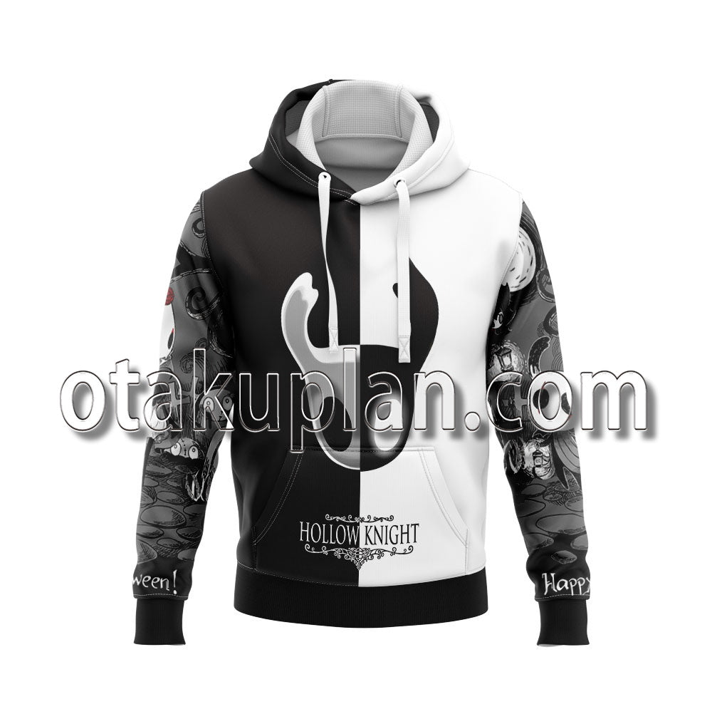 Halloween Hollow Knight Black And White Hoodie