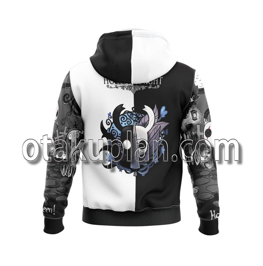 Halloween Hollow Knight Black And White Hoodie
