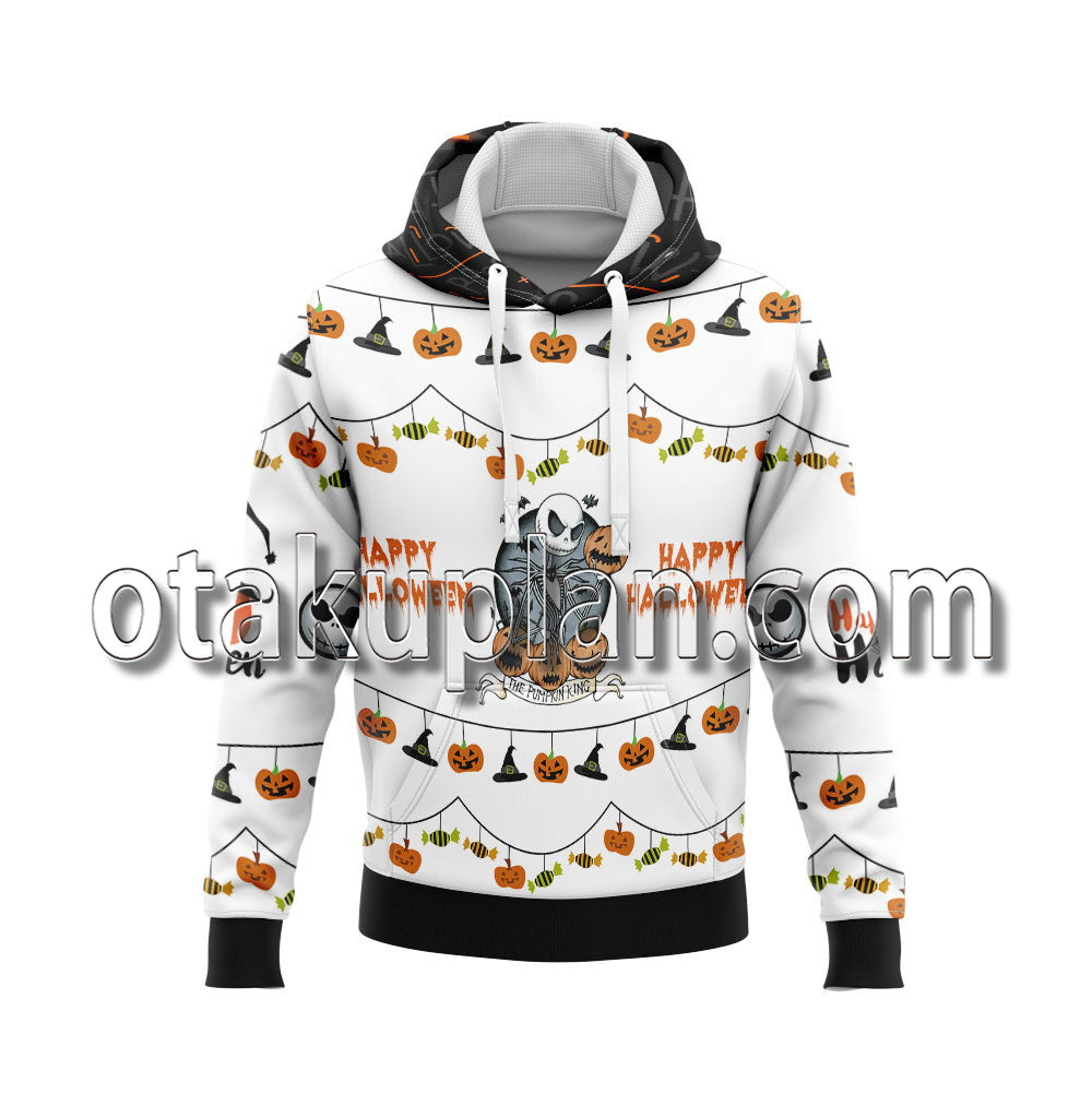 Halloween Jack Skellington Line Art Hoodie