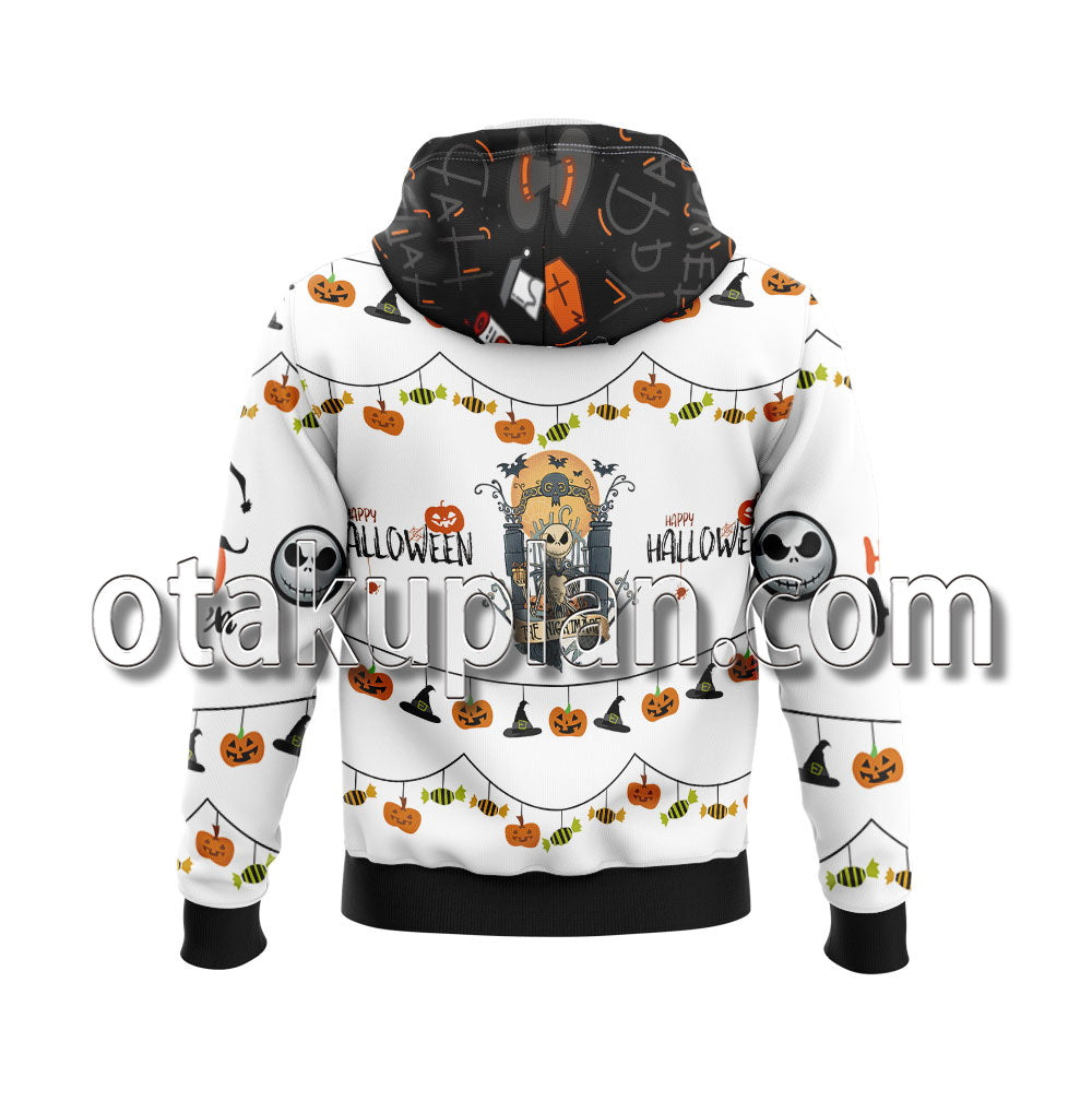 Halloween Jack Skellington Line Art Hoodie