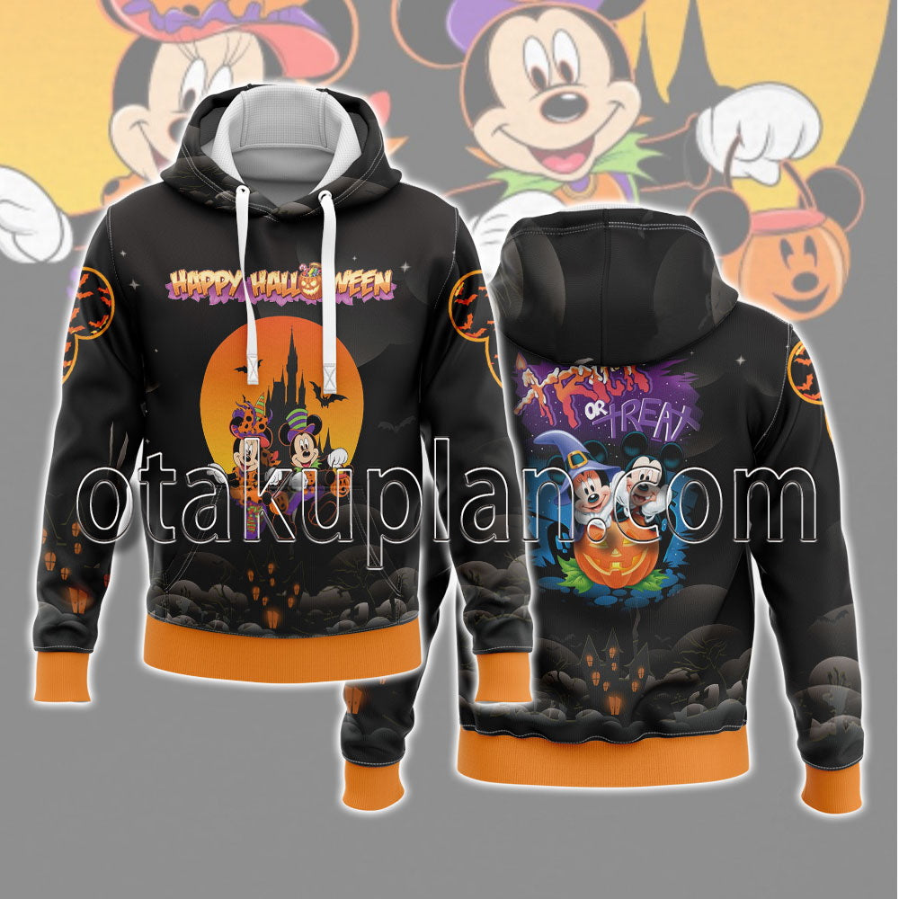 Halloween Mickey Mouse Trick Or Treat Hoodie