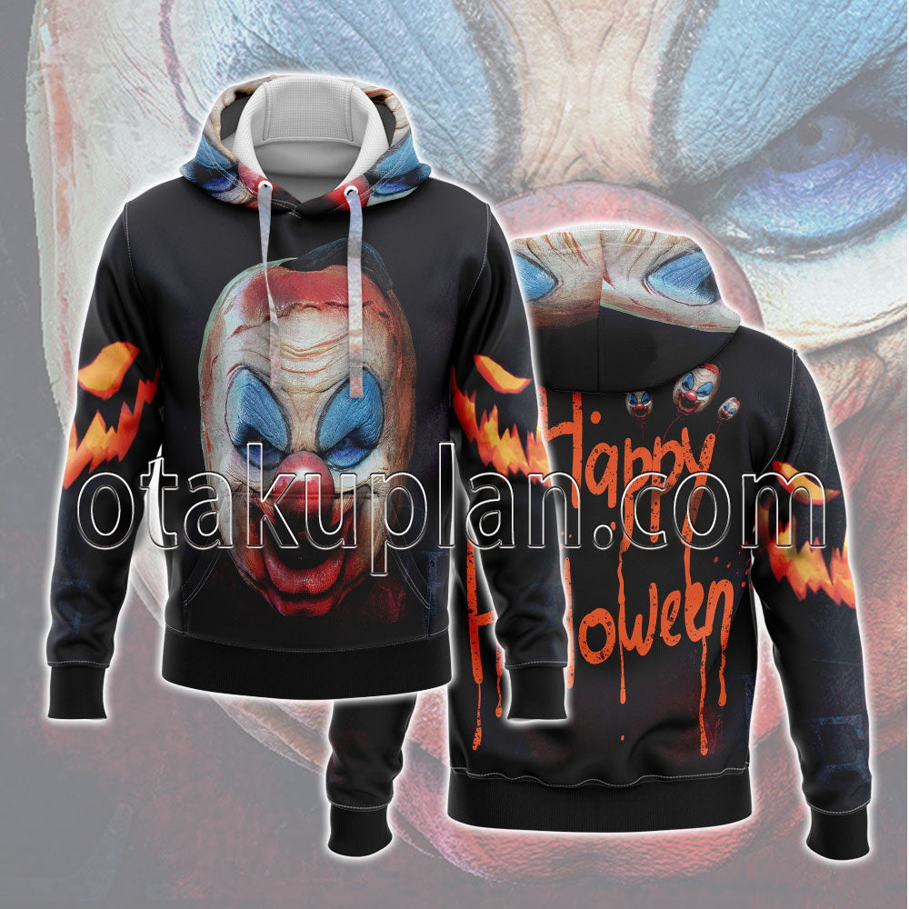 Halloween Scary Pumpkin Clown Hoodie