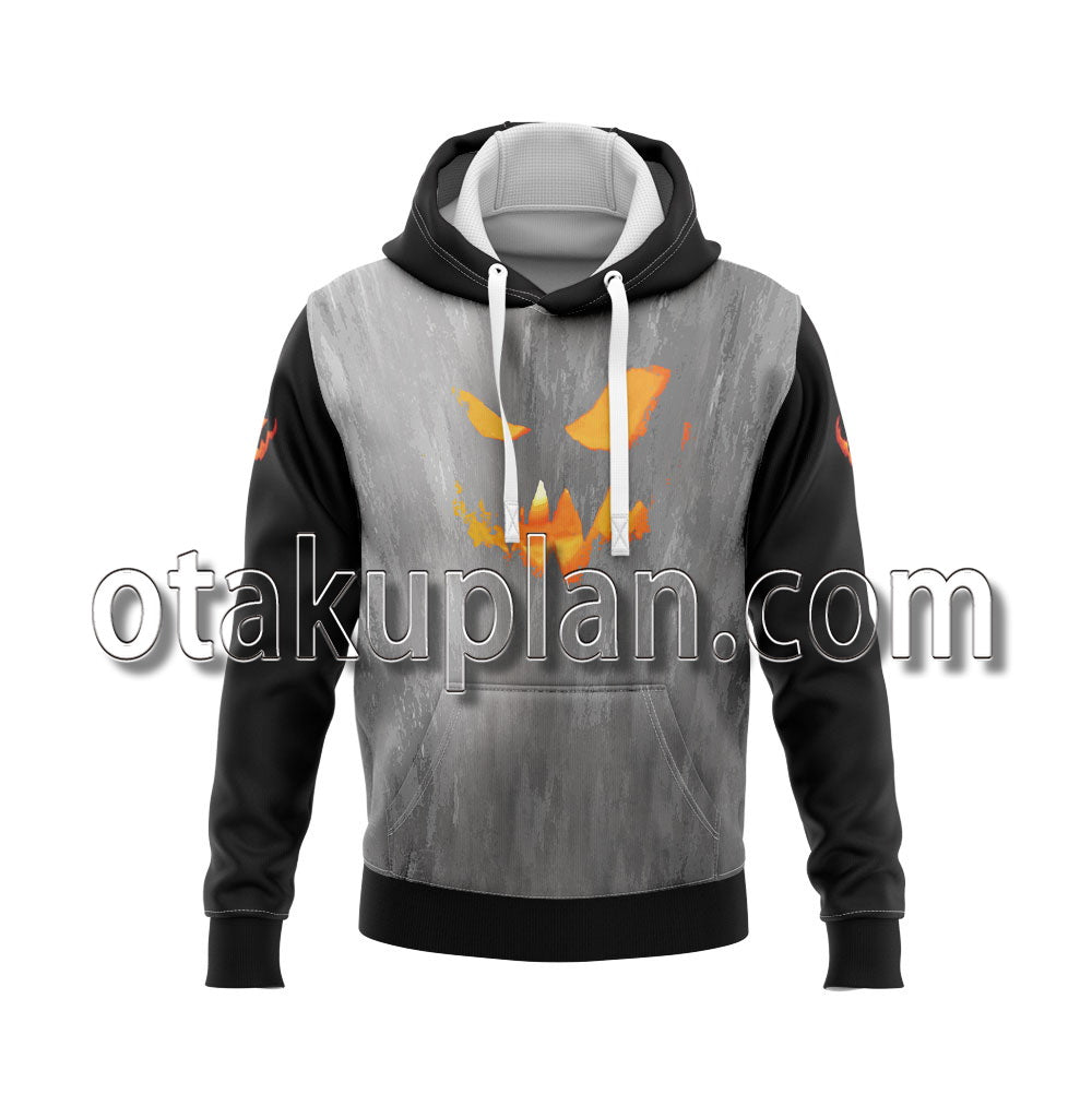 Halloween Scary Pumpkin in The Dark Corridor Hoodie