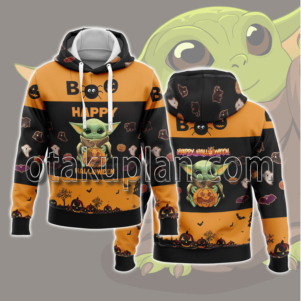 Halloween Wars Baby Yoda Boo Hoodie