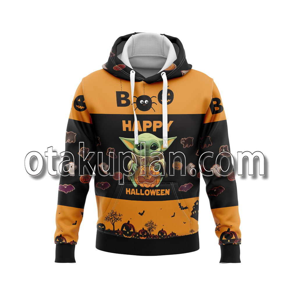 Halloween Wars Baby Yoda Boo Hoodie