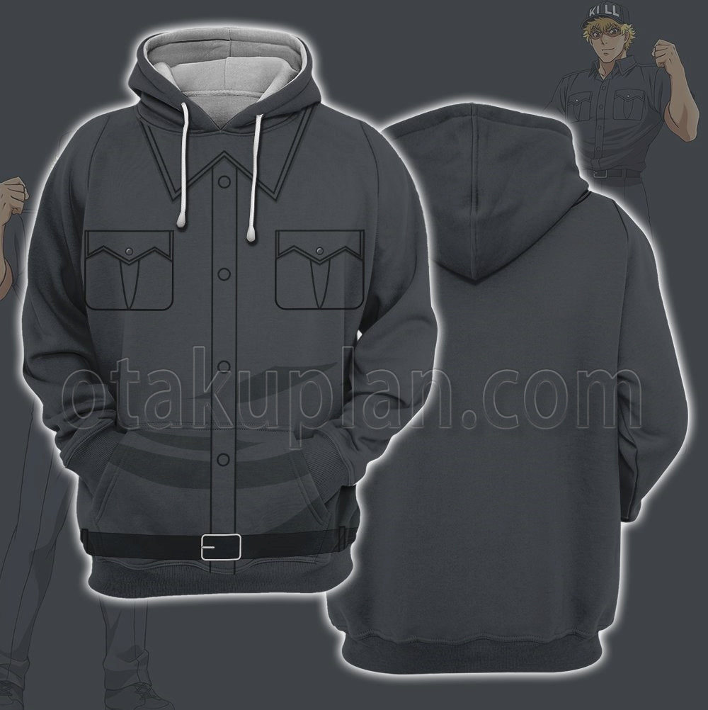 Hataraku Saibou Killer T Saibou uniform Hoodie