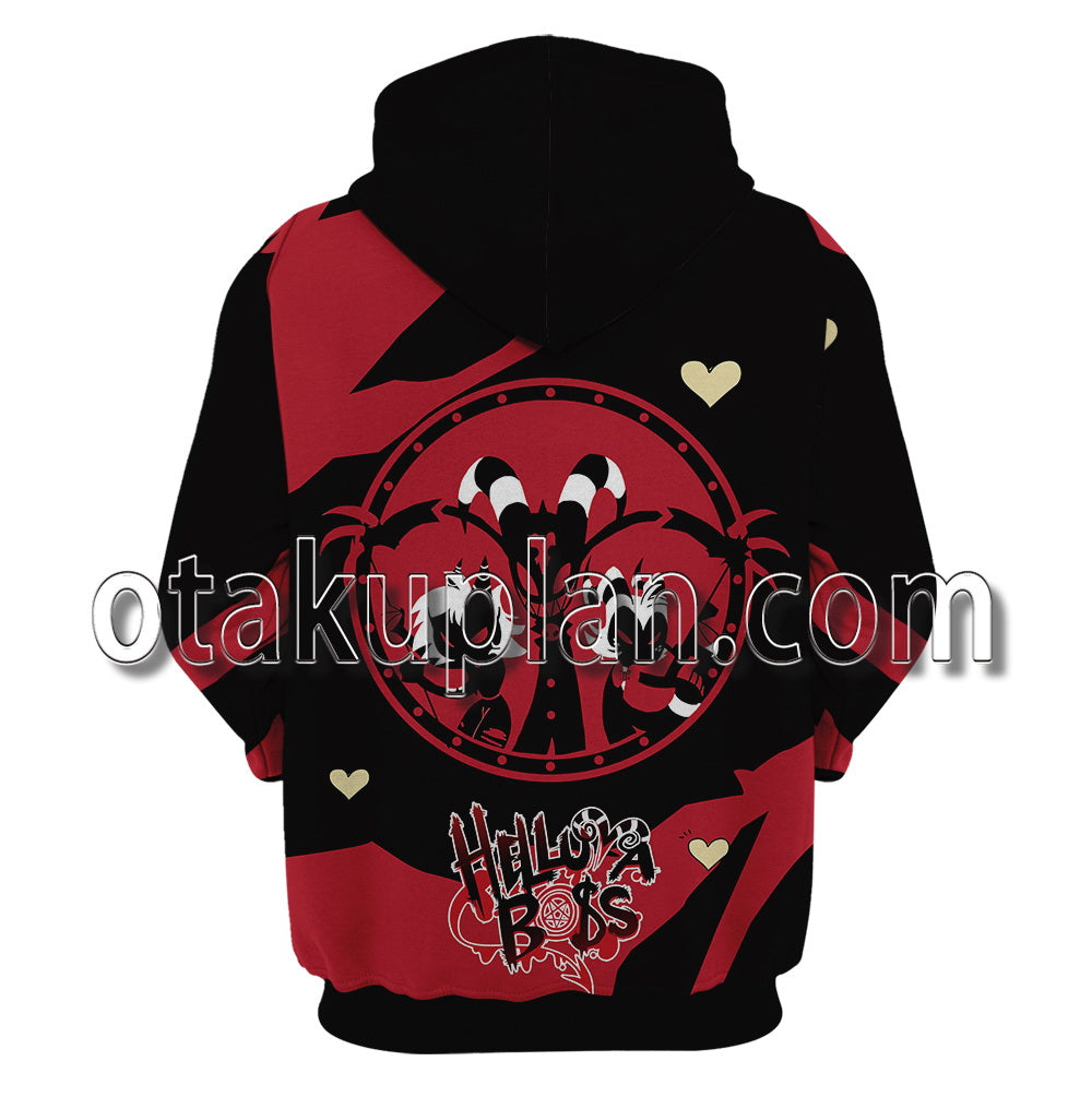 Helluva Boss Moxxie Blitzo Loona Millie Heart Hoodie