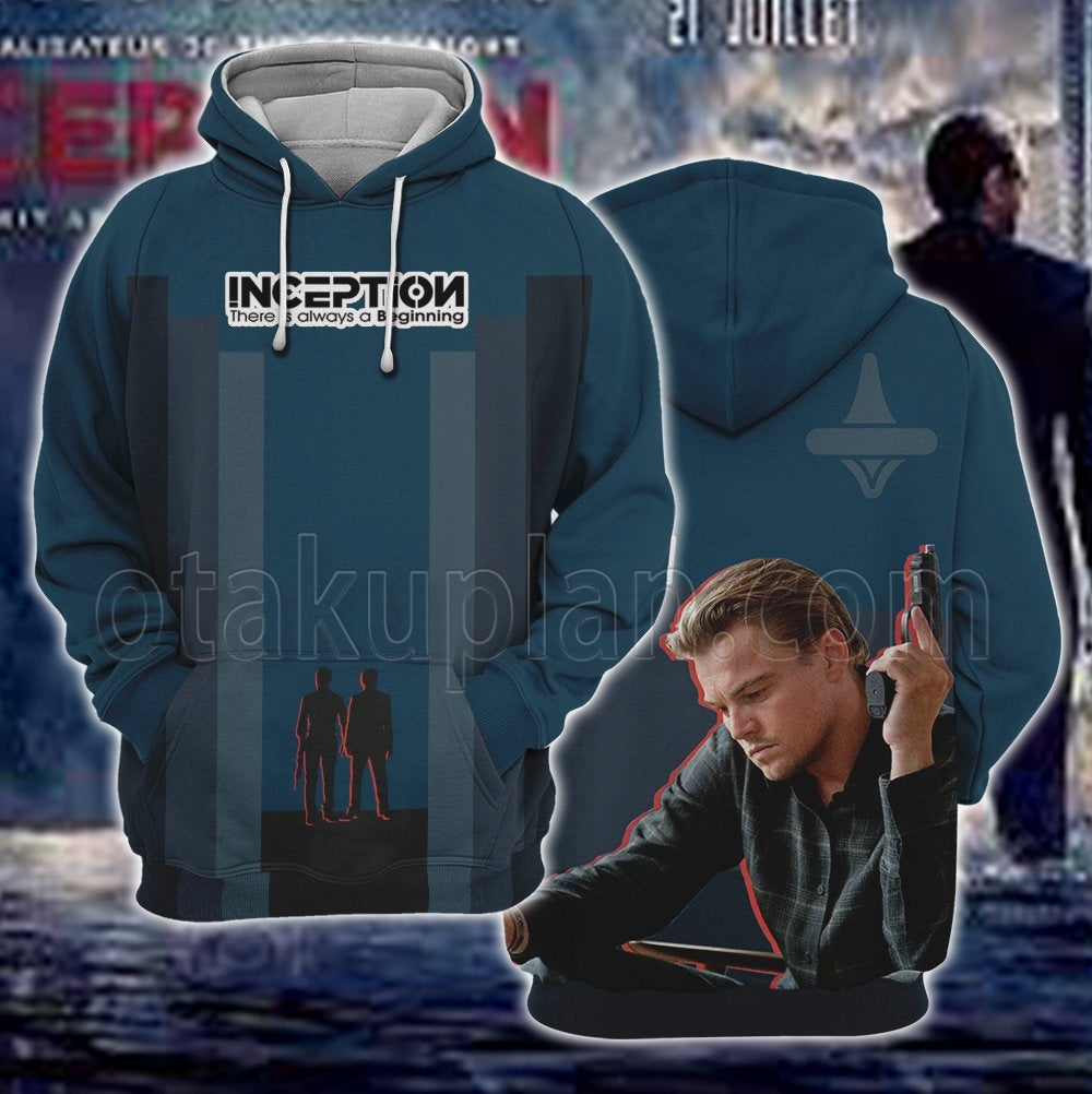 Inception There Is Always A Beginning Navy Blue Hoodie