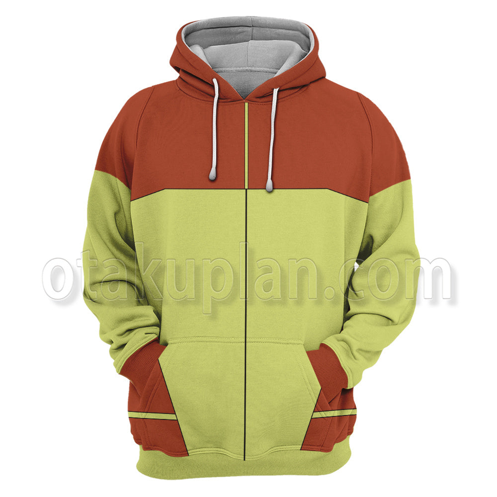 Invincible Rex Splode Guide Red Yellow Cosplay Hoodie