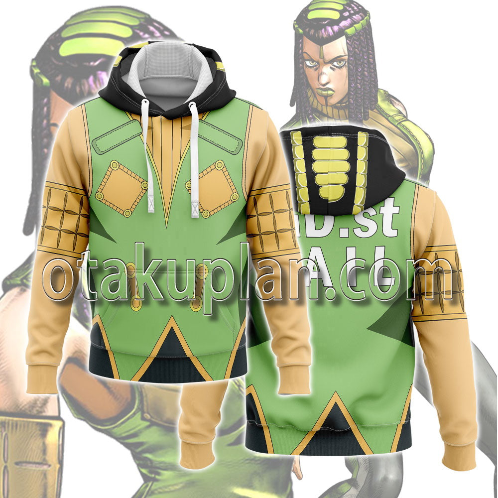 Anime Stone Ocean Ermes Costello Cosplay Hoodie