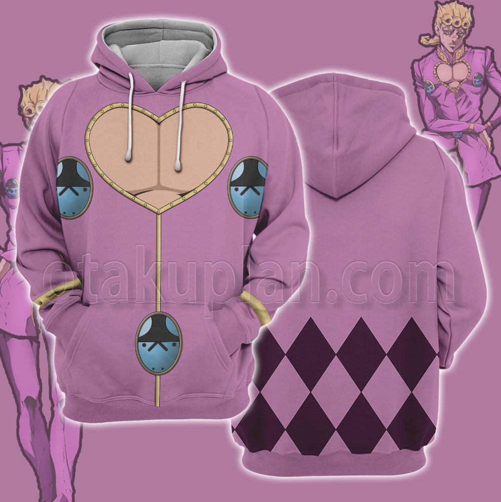 Anime Giovanna Giorno Purple Cosplay Hoodie