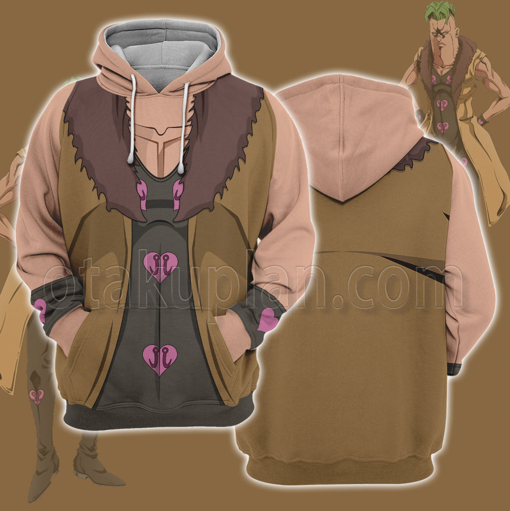 Anime Bizarre Pesci Brown Cosplay Hoodie