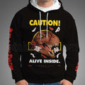Jurassic Park 1993 Caution Alive Inside Black Hoodie