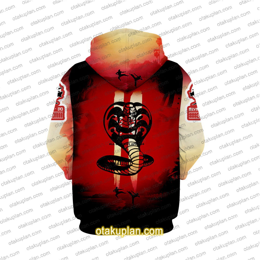 Karate Kid and Cobra Kai Red Hoodie