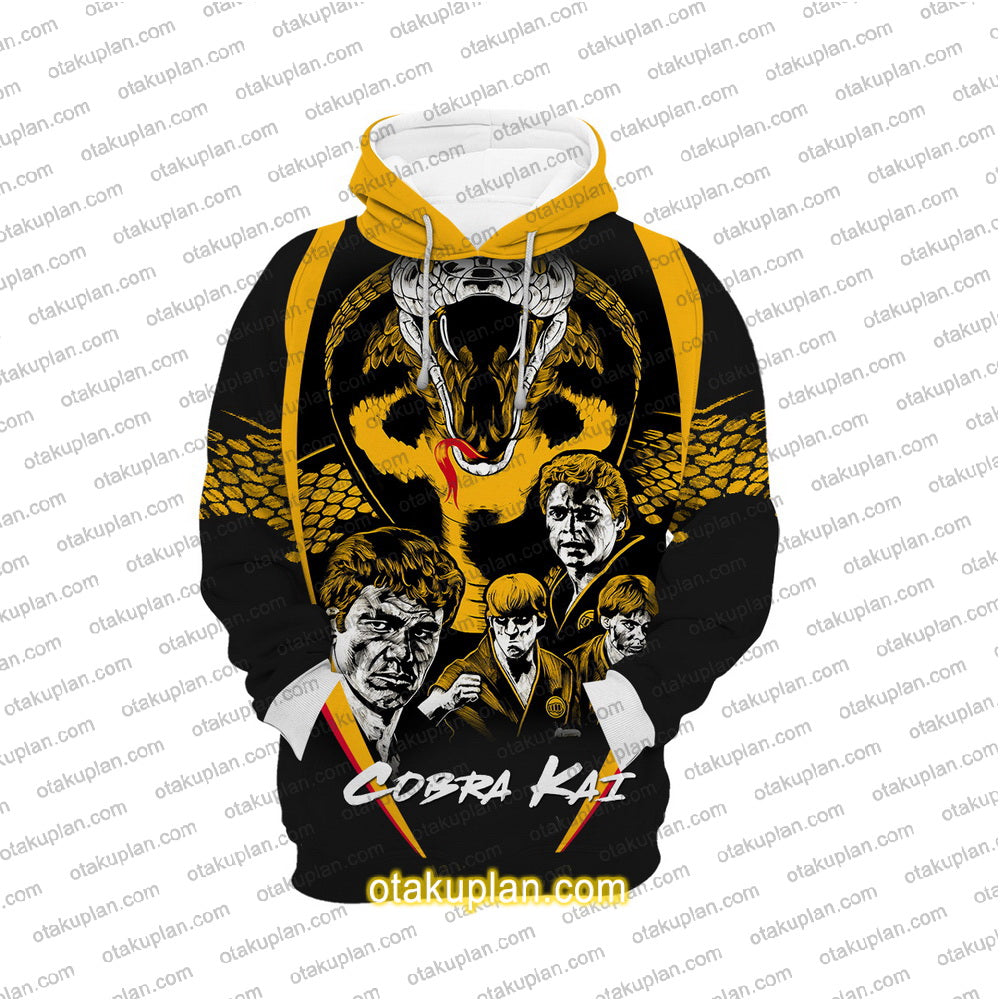Karate Kid and Cobra Kai Strike First Strike Hard No Mercy Hoodie