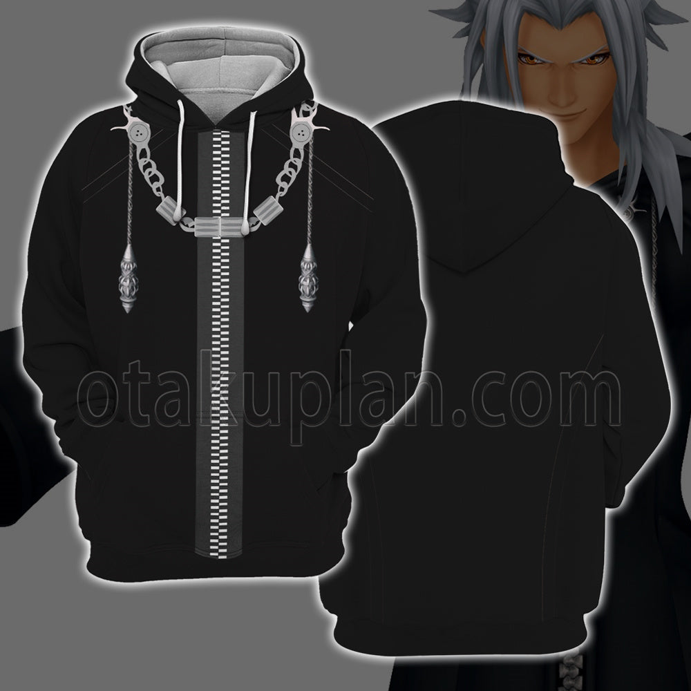 Kingdom Hearts 2 Organization Roxas Black Cosplay Hoodie