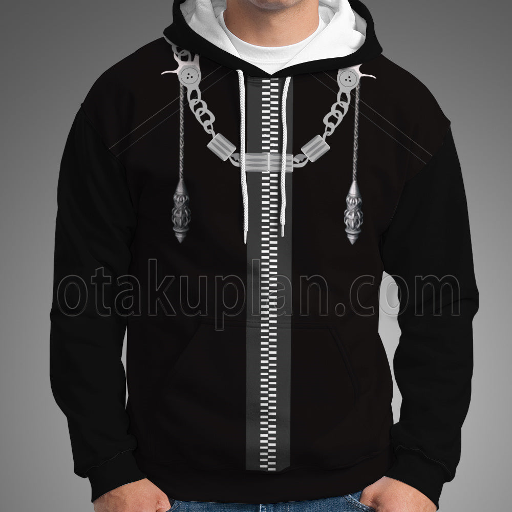 Kingdom Hearts 2 Organization Roxas Black Cosplay Hoodie