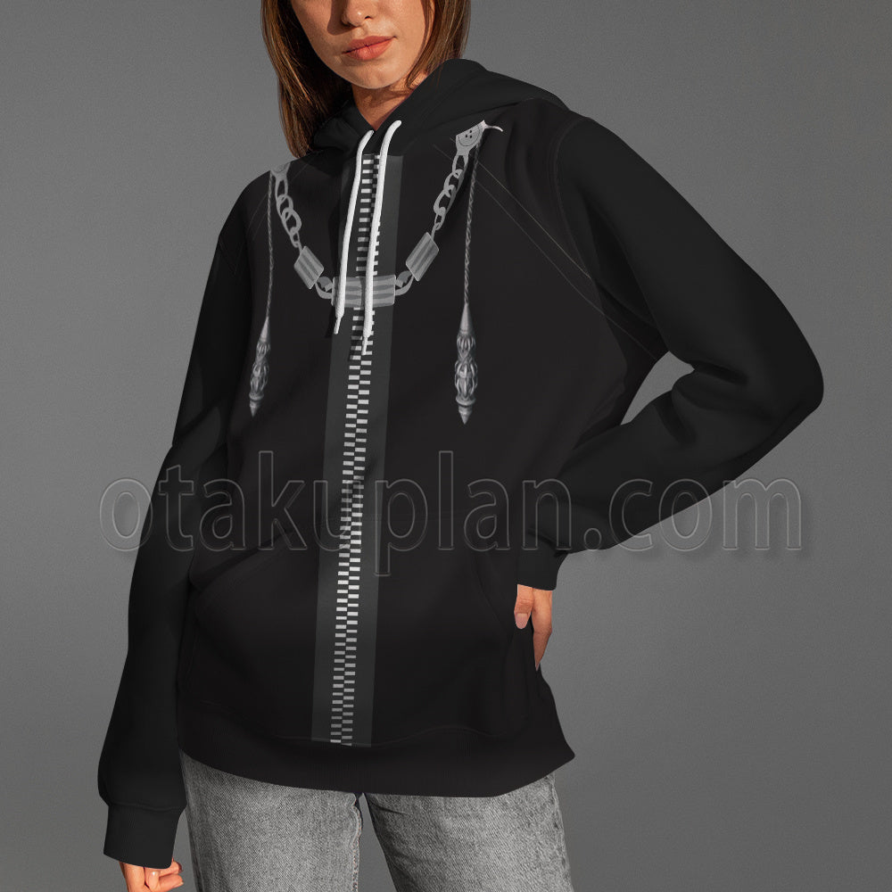 Kingdom Hearts 2 Organization Roxas Black Cosplay Hoodie