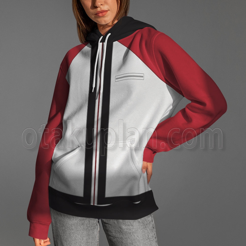 KOF Rock Howard Red And White Jacket Cosplay Hoodie