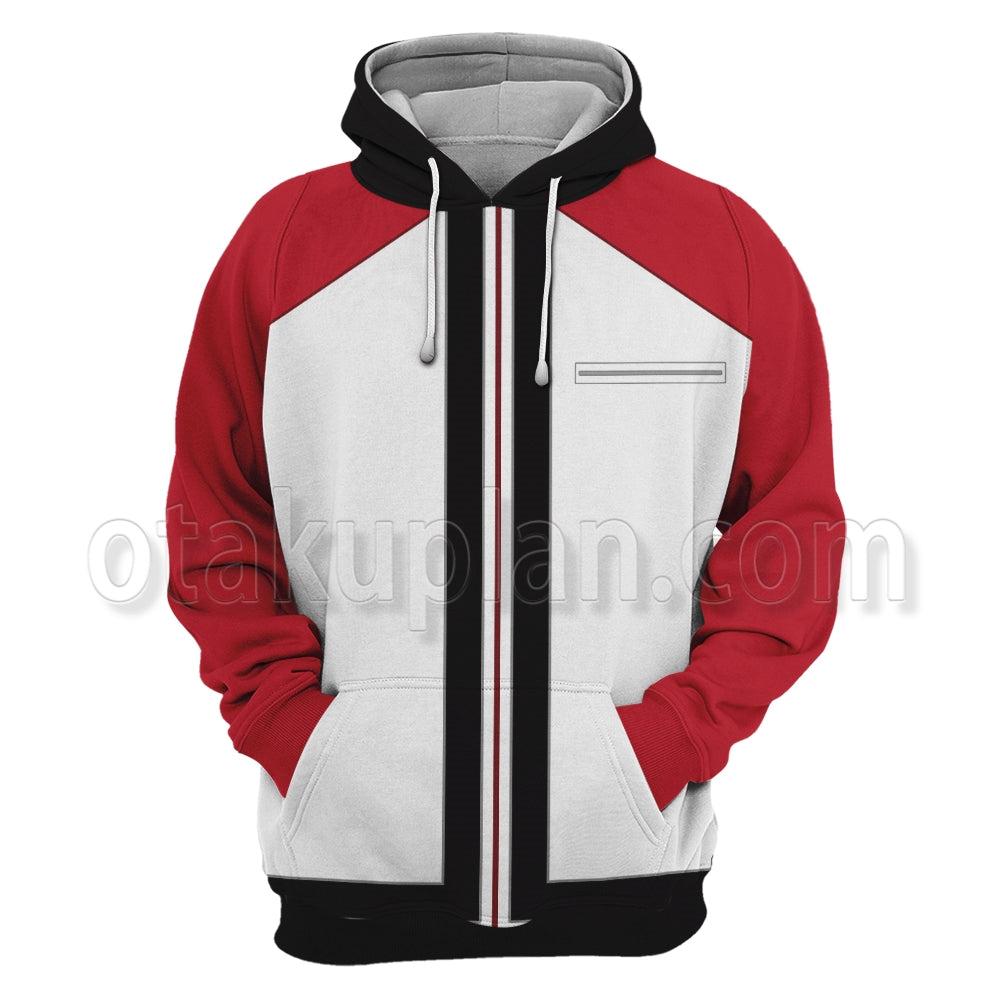 KOF Rock Howard Red And White Jacket Cosplay Hoodie