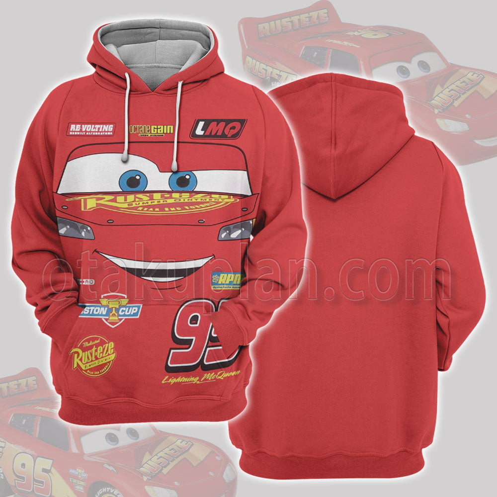 Lightning Mcqueen Race Car Cosplay Hoodie