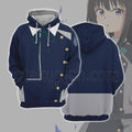 Lycoris Recoil Takina Inoue Blue Uniform Cosplay Hoodie