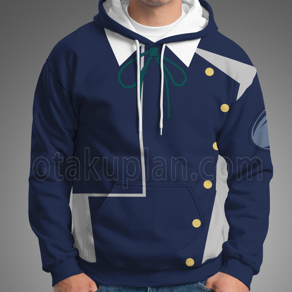 Lycoris Recoil Takina Inoue Blue Uniform Cosplay Hoodie