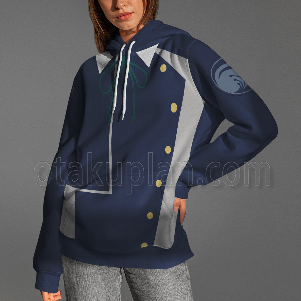 Lycoris Recoil Takina Inoue Blue Uniform Cosplay Hoodie