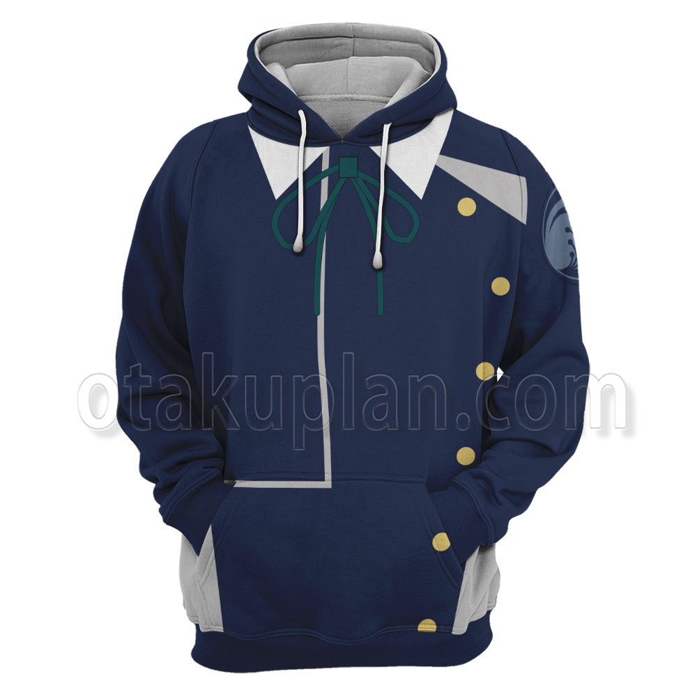 Lycoris Recoil Takina Inoue Blue Uniform Cosplay Hoodie