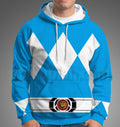 Mighty Morphin Power Rangers Blue Ranger Cosplay Hoodie