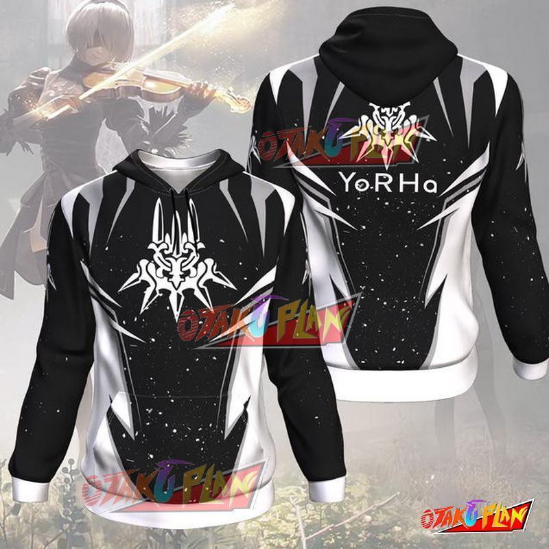 Nier Autotama All Over Print Pullover Hoodie